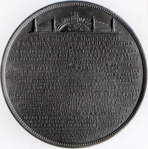 Medalla conmemorativa: Inauguración de la Exposición Internacional de Barcelona