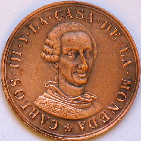 Medalla conmemorativa: Carlos III y la Casa de la Moneda