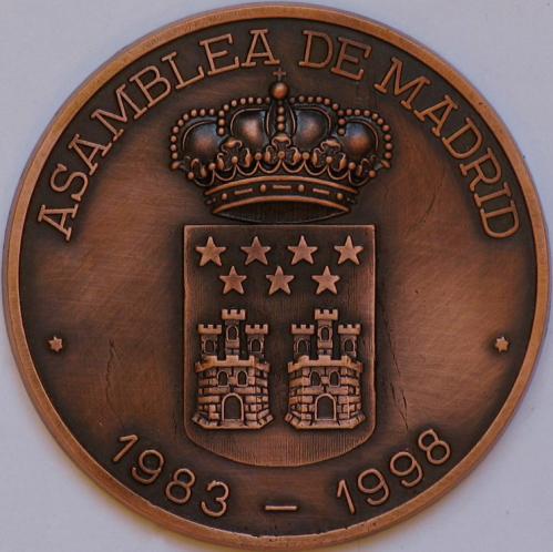 Medalla conmemorativa: Decimoquinto aniversario de la Asamblea de Madrid