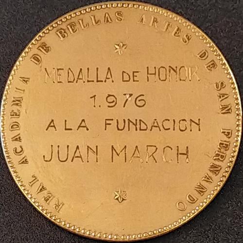Medalla conmemorativa: Medalla de honor a la Fundación Juan March