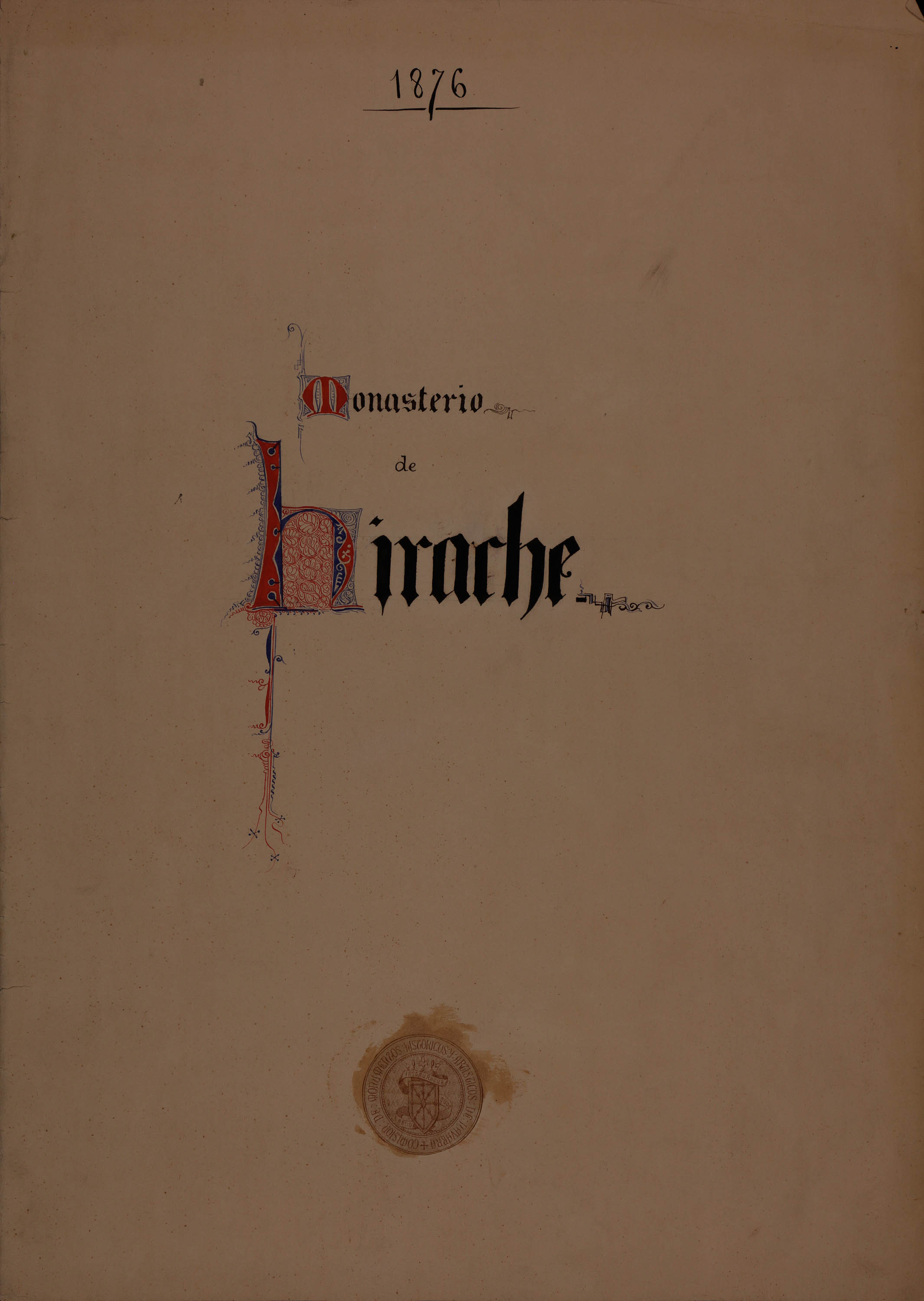 Anónimo español - Portada del cuaderno de dibujos del monasterio de Irache  (Navarra)