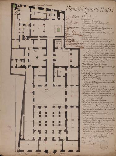 Planta baja del Palacio de Goyeneche para sede de la Real Academia de San Fernando