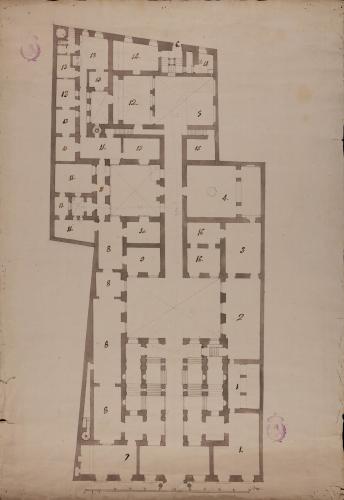 Copia de la planta baja del Palacio de Goyeneche para sede de la Real Academia de San Fernando