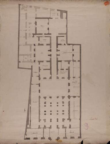 Copia de la planta baja del Palacio de Goyeneche para sede de la Real Academia de San Fernando