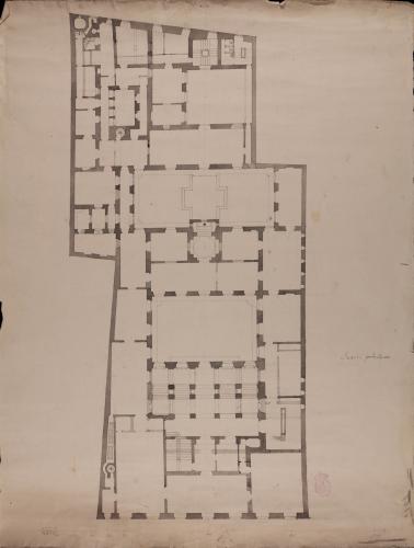 Copia de la planta principal del Palacio de Goyeneche para sede de la Real Academia de San Fernando