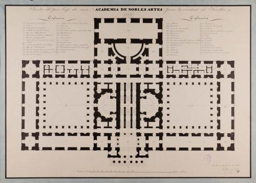 Planta baja para de una Academia de nobles artes para Sevilla