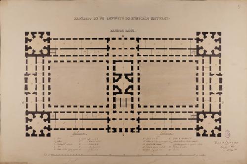 Planta baja de un Gabinete de Historia Natural