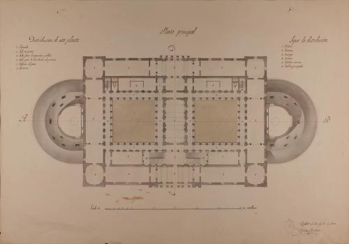 Planta principal de un edifico destinado a conservatorio de Artes