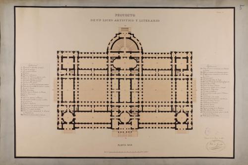Planta principal de un liceo artístico y literario