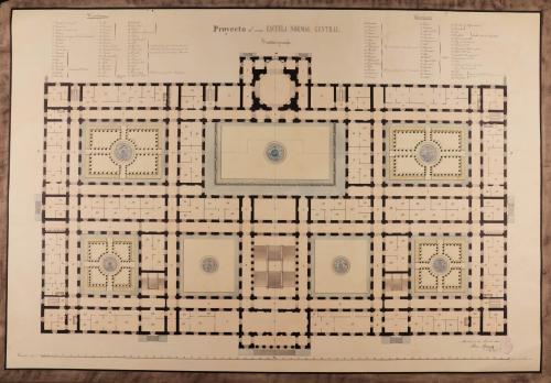 Planta principal de una escuela normal central