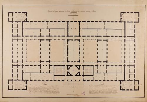 Planta baja de una escuela de ingenieros de caminos, canales y puertos