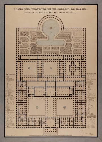 Planta de un colegio de Marina en Sevilla