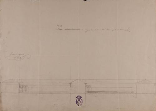 Croquis de sección de un museo anatómico en un colegio de medicina