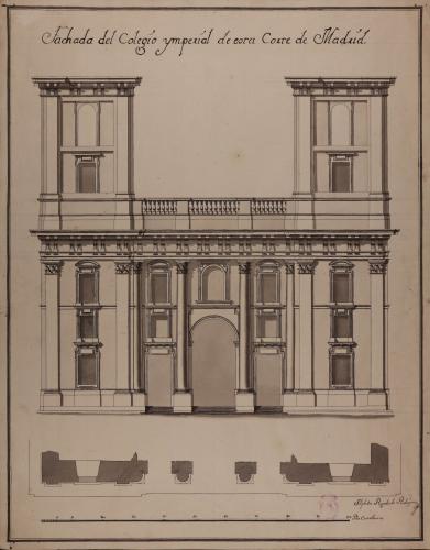 Planta y alzado de la fachada del Colegio Imperial de Madrid