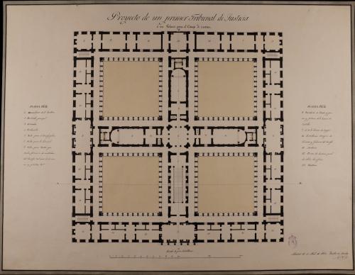 Planta principal de un palacio para el Consejo de Castilla