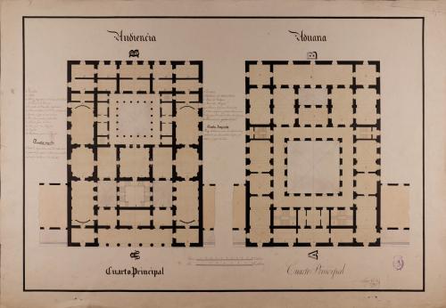Planta principal de una Audiencia y una Aduana