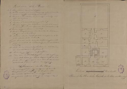 Explicación y croquis del plano de la obra.