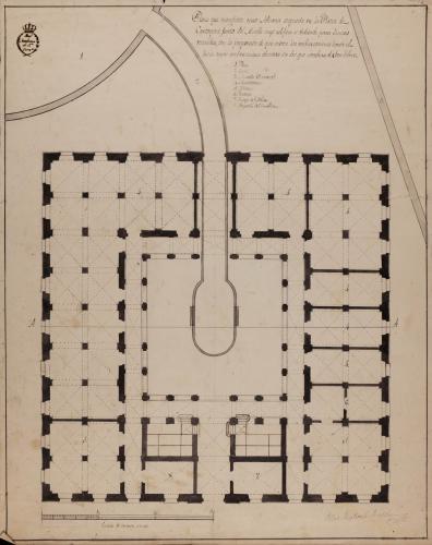 Planta baja de una aduana para el puerto de Cartagena