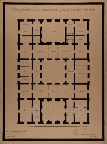 Planta principal de una casa para el conde de Santa Coloma