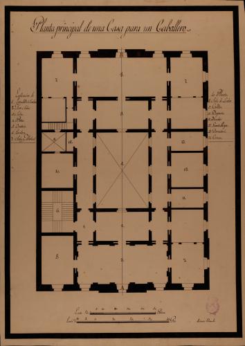 Planta principal de una casa para un caballero
