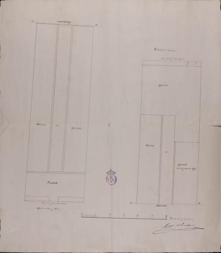 Planta de la reforma y del nuevo proyecto para la casa nº 27 de la calle de La Comadre