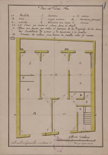 Planta primera de una casa de la calle de la Roca en Barcelona