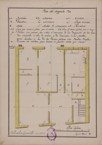 Planta segunda de una casa de la calle de la Roca en Barcelona