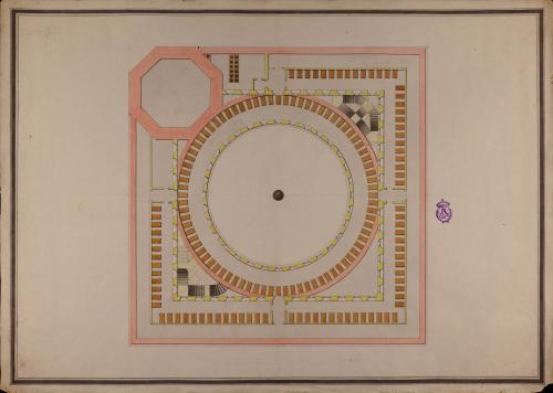 Planta de los dormitorios de los colegiales militares en el palacio de Carlos V en la Alhambra