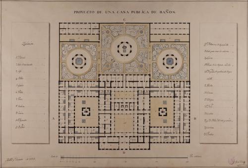 Planta baja de una casa pública de baños