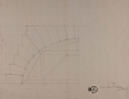 Alzado del arco con la cimbra