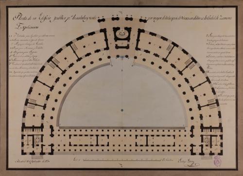 Planta de un edificio público con destino a Zamora, para la custodia y venta al por mayor de toda especie de víveres