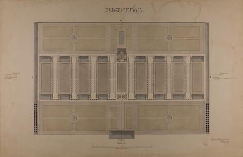 Planta principal de un hospital