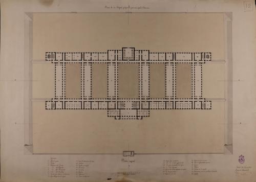 Planta principal de un hospital para una capital de provincia