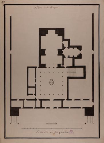 Planta del hospital general de Santiago de la ciudad de Úbeda, de Andrés Vandelvira