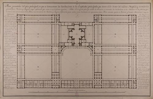 Planta principal de un magnífico hospicio capaz de alojar a 3.000 personas de ambos sexos