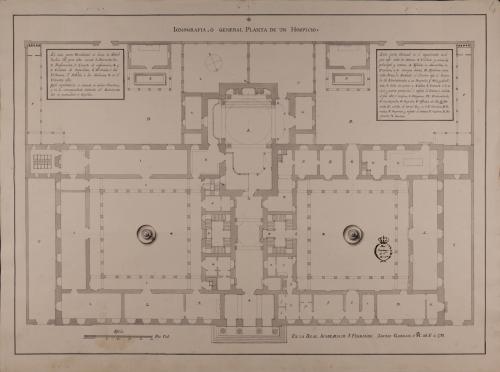 Planta general de un hospicio para 300 personas