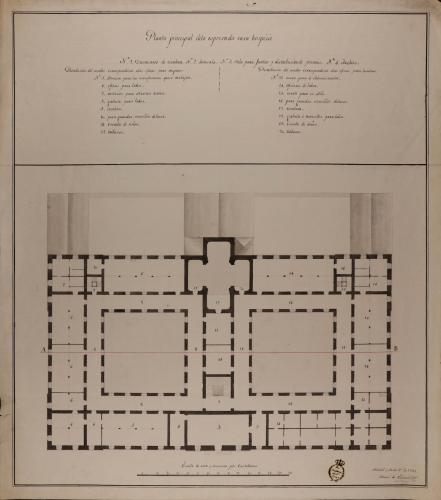 Planta principal de un hospicio para ambos sexos