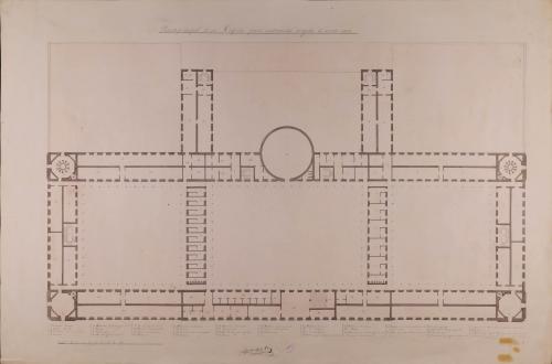 Planta principal de un hospicio para 400 acogidos de ambos sexos