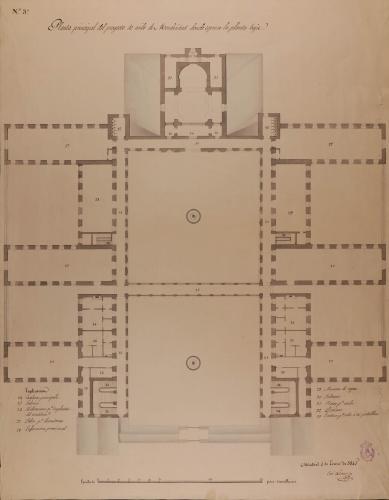 Planta principal de un asilo de mendicidad para Badajoz, en el sitio llamado de Santo Domingo