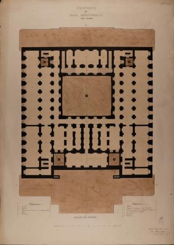 Planta de sótanos de una casa consistorial para Madrid