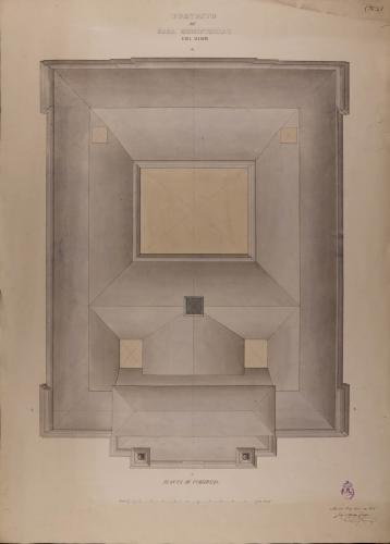 Planta de cubiertas de una casa consistorial para Madrid