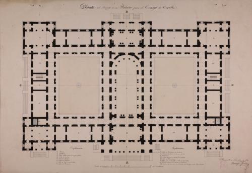 Planta de un palacio para el Consejo de Castilla