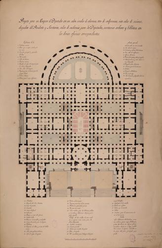Planta general de un congreso de diputados