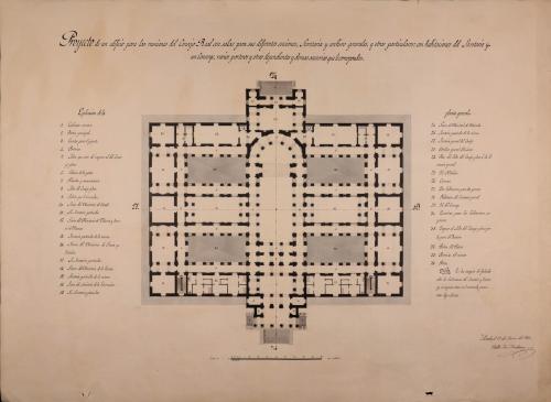 Planta general de un edificio para las reuniones del Consejo Real