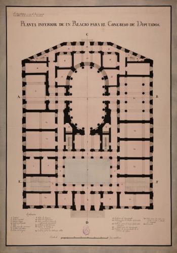 Planta baja de un palacio para Congreso de Diputados