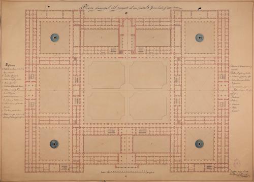 Planta principal de un cuartel de inválidos para Madrid