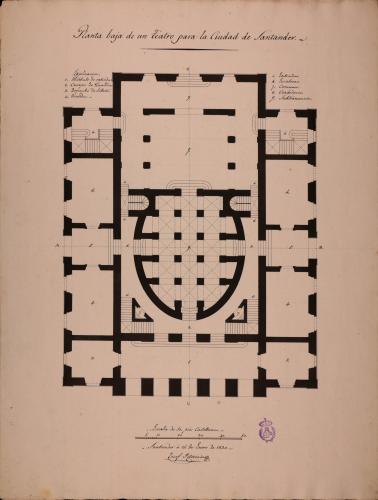 Planta baja de un teatro para Santander
