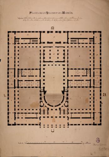 Planta baja de un teatro para Madrid