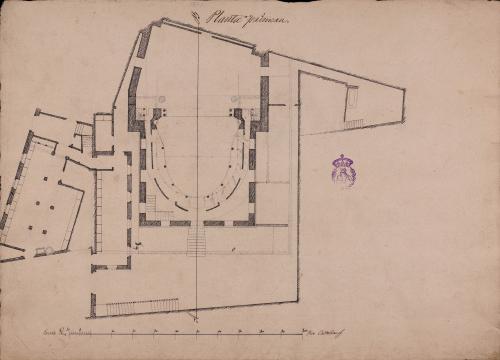 Planta primera de un teatro