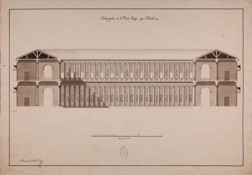 Sección de una plaza griega según Palladio
